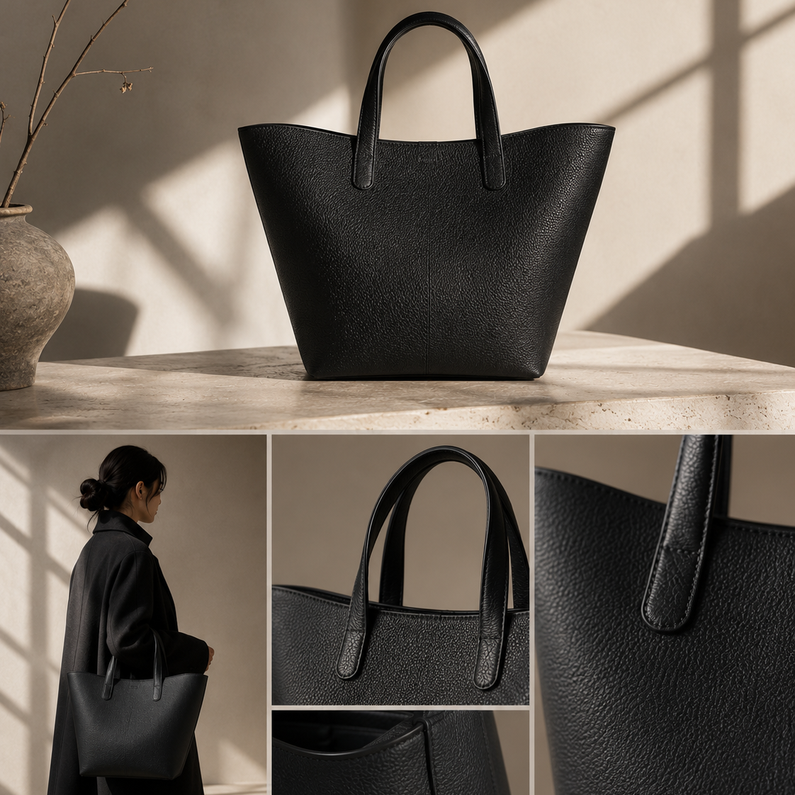 Maison Lemoi Bicco Tote and Bucket Bag Bleu Glacier