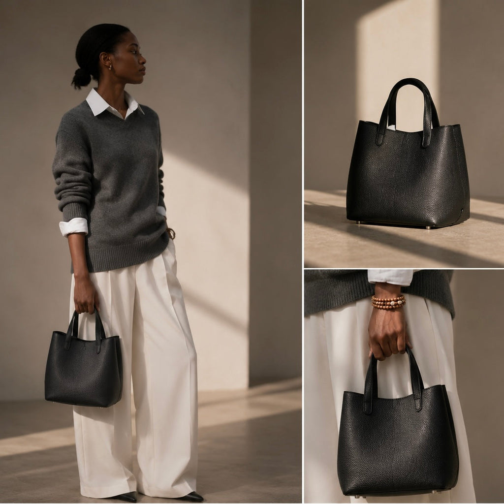 Maison Lemoi Bicco Tote Bucket Bag Taupe