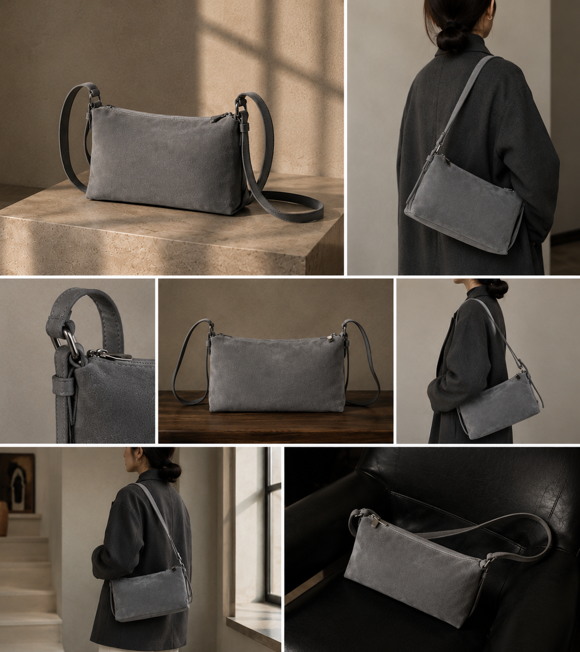Maison Lemoi Daphne Hobo bag Grey
