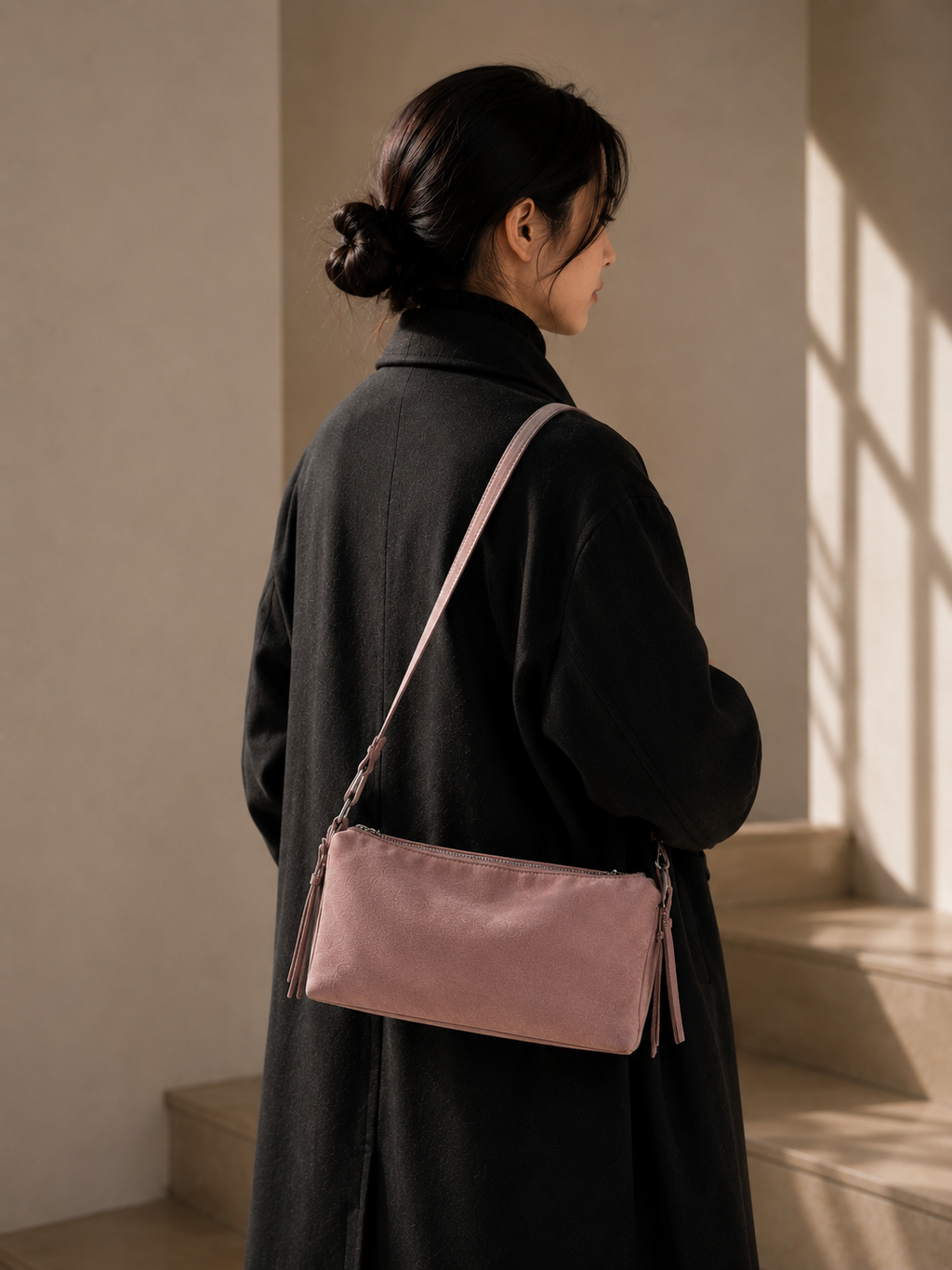 Maison Lemoi Daphne Hobo bag Ash Pink
