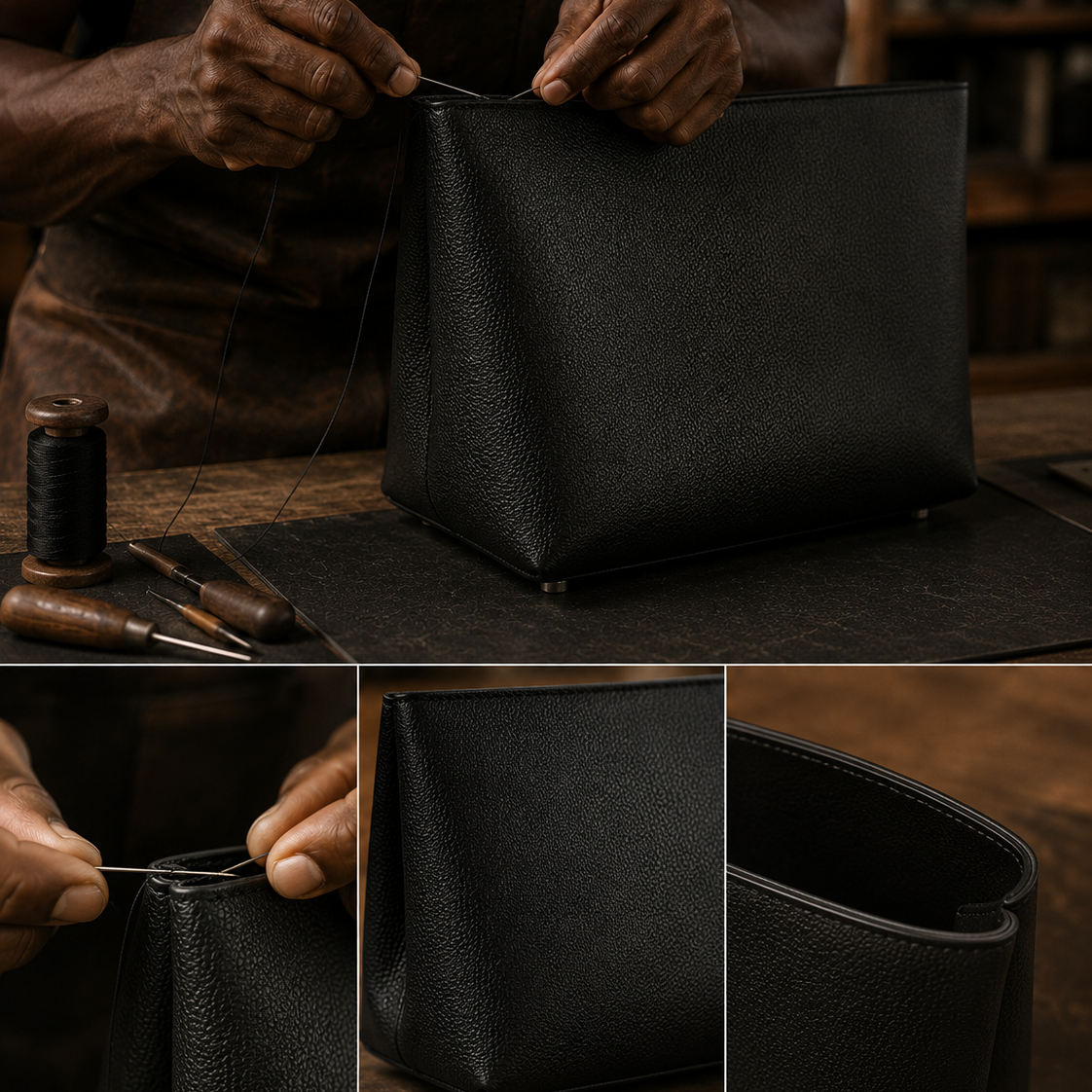 Maison Lemoi Bicco Tote Bucket Bag Taupe