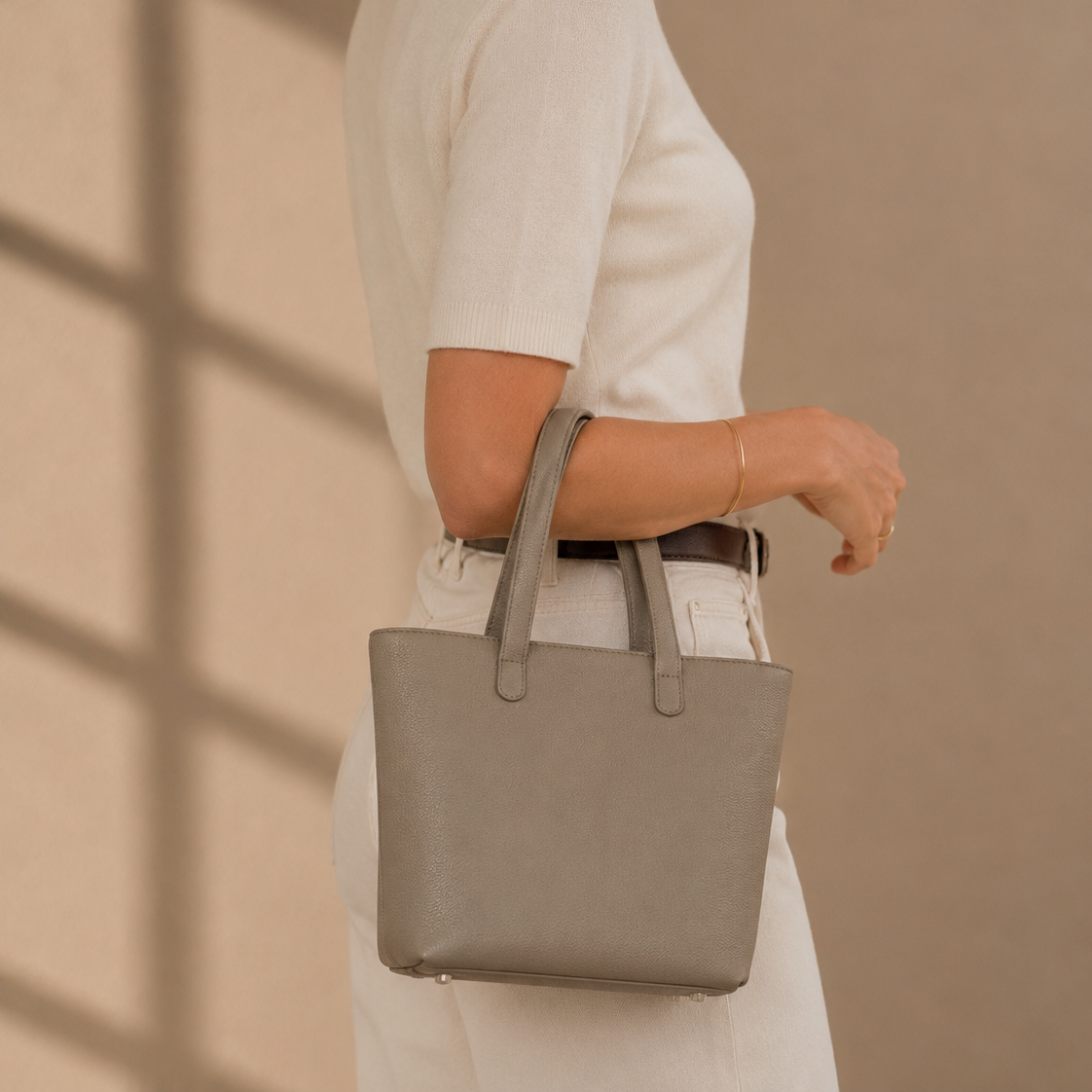 Maison Lemoi Bicco Tote Bucket Bag Taupe