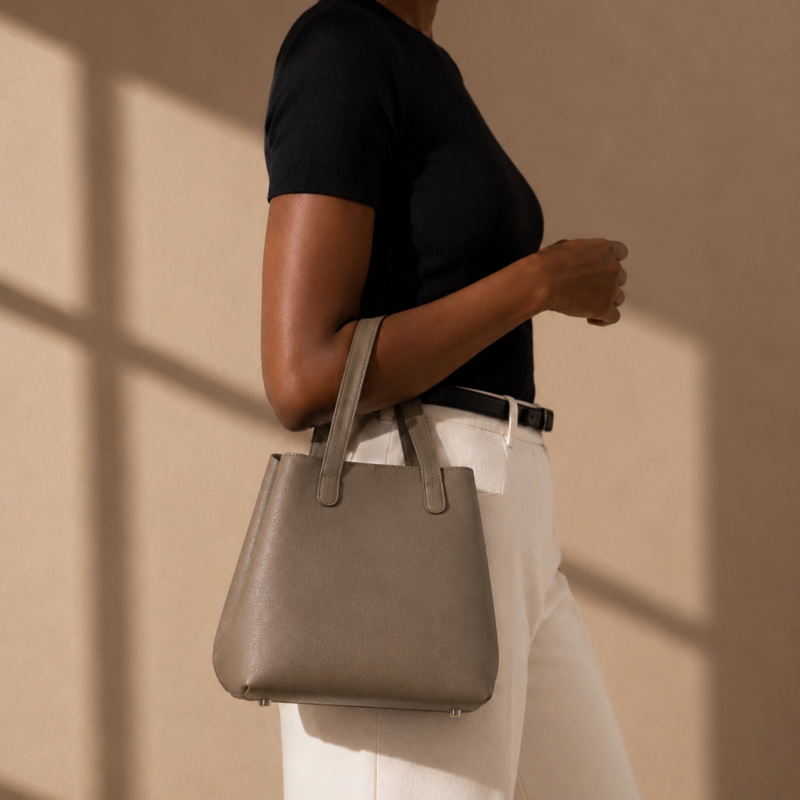 Maison Lemoi Bicco Tote Bucket Bag Taupe