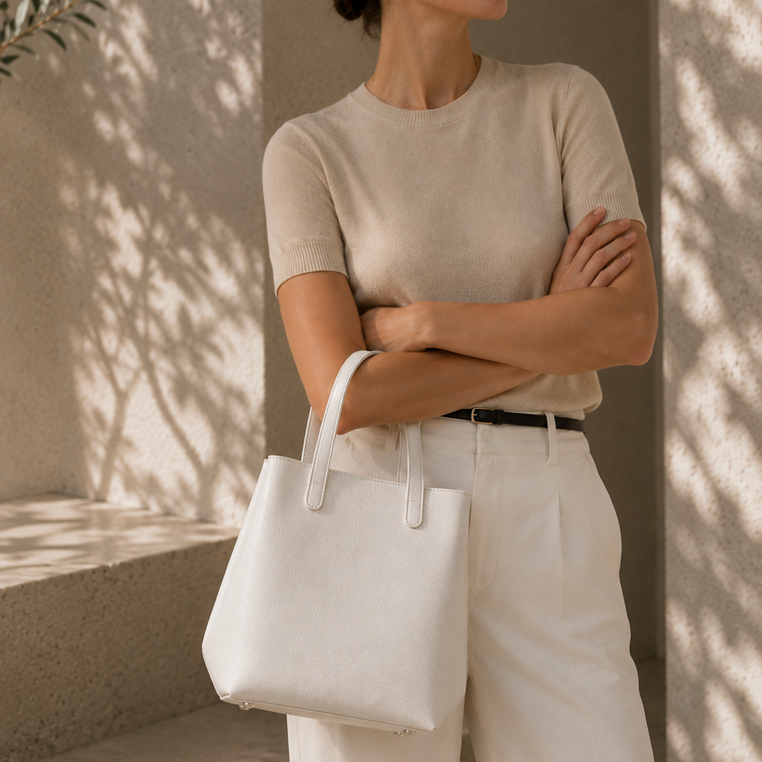 Maison Lemoi Bicco Tote Bucket Bag Blanc